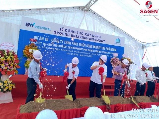 June 13th, 2022 – BW Industrial Development Limited Liability Company held the groundbreaking ceremony for “Project 16 – BW Phu Nghia ready-built warehouse”