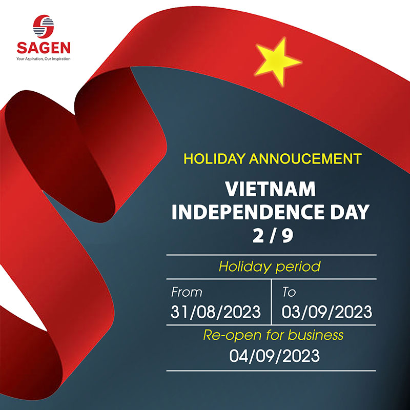 Holiday Announcement of Vietnam Independence Day 2/9