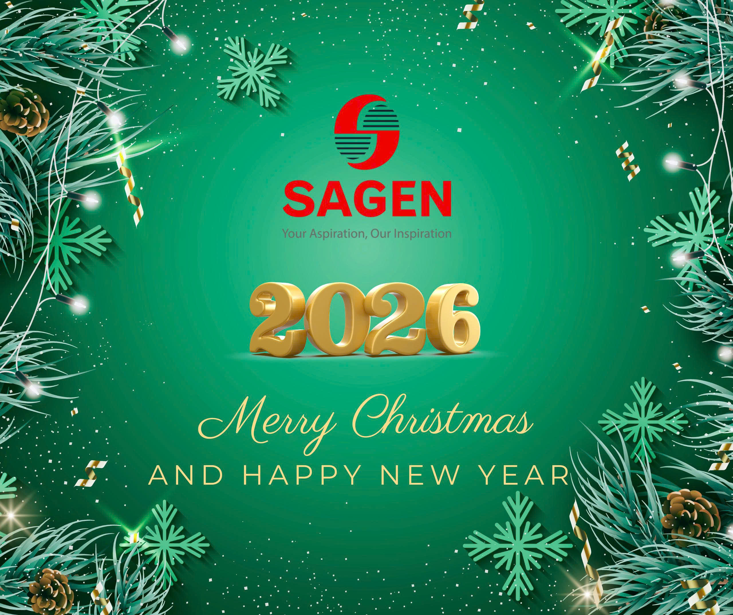 Merry Christmas and Happy New Year 2026 from Sagen