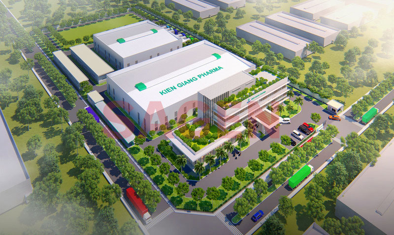 High-tech pharmaceutical factory