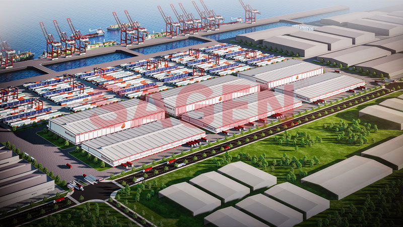 Cluster of Logistics Warehouses belong to Long An International Port